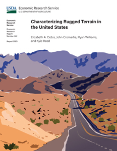 This is the cover image for the Characterizing Rugged Terrain in the United States report.